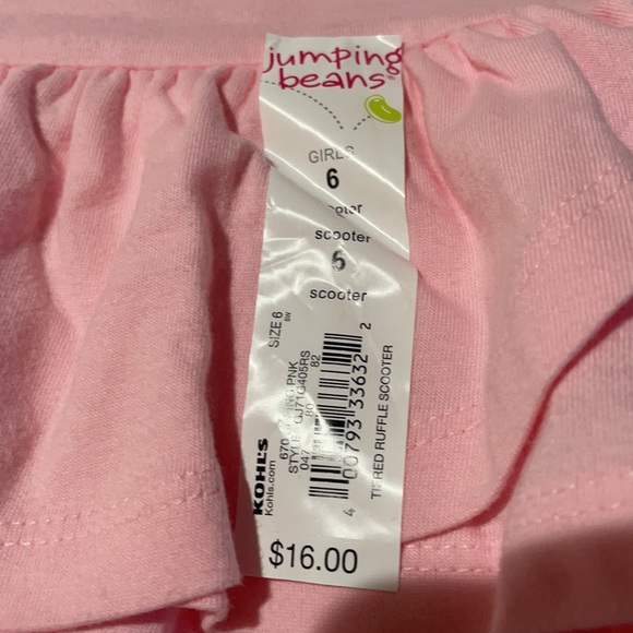 Jumping beans 6 skorts drop waist skirt w/shorts pale pink nwt 💯cotton - Picture 2 of 6